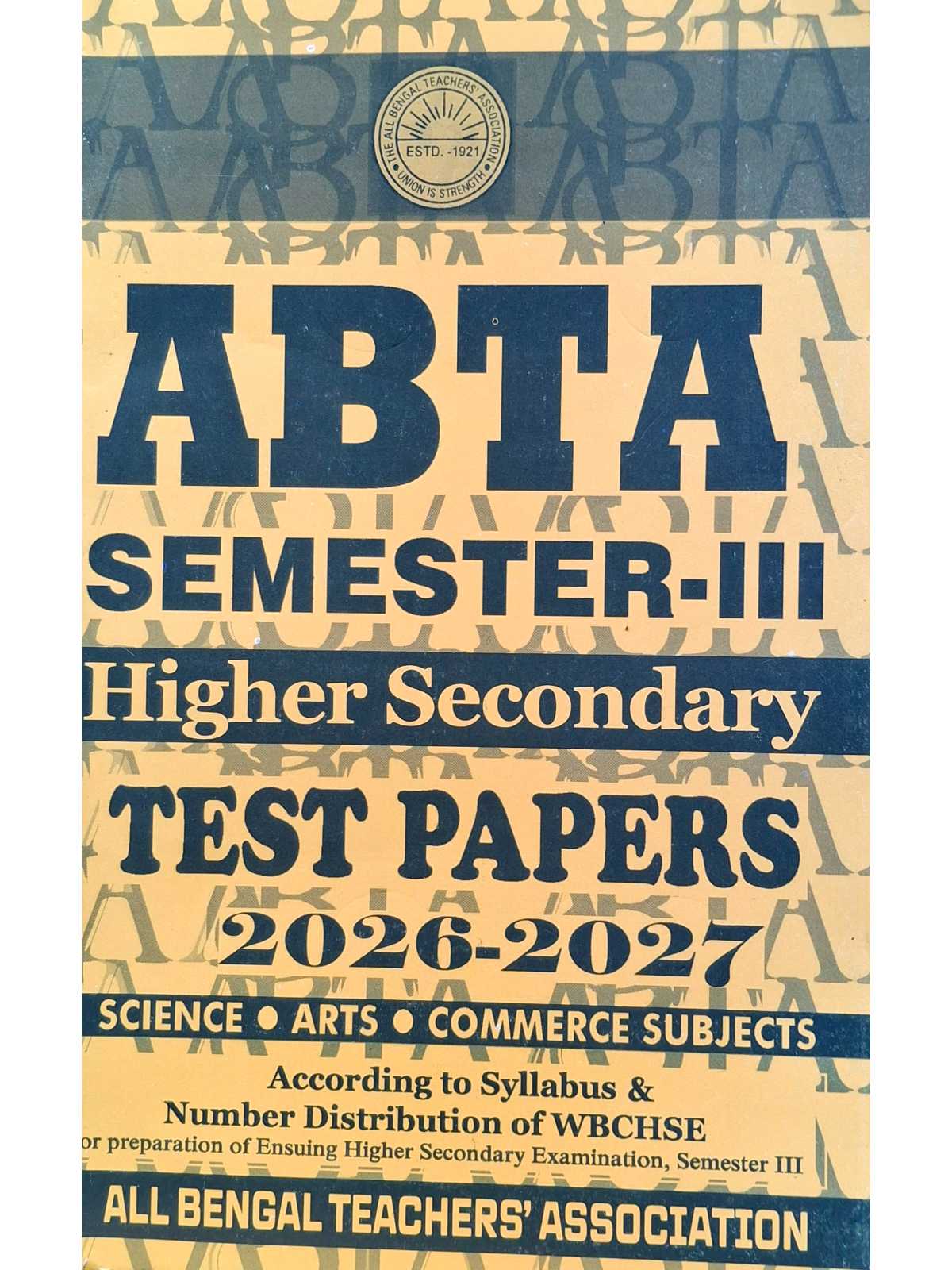 ABTA Higher Secondary Test Papers Class 12 Semester 3 | Science | Arts | Commerce