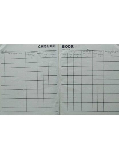Car Log Book | Vehicle Log Book Register | B B Kundu Enterprise
