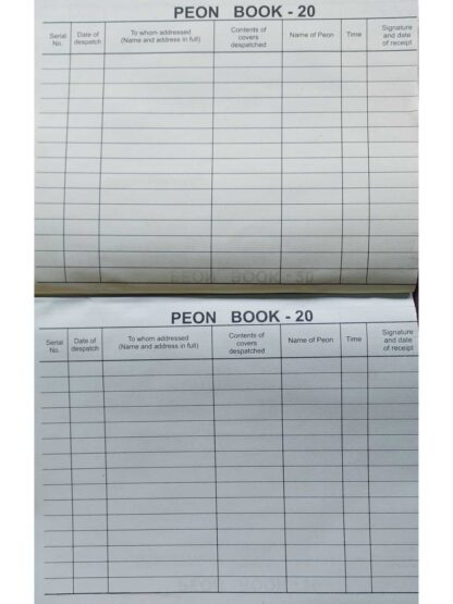 Peon Book | B B Kundu Enterprise