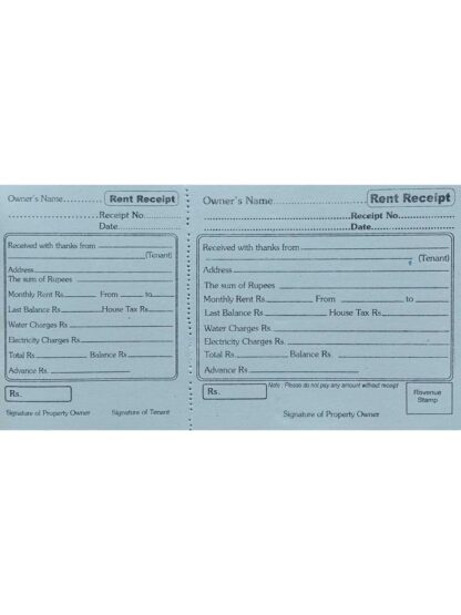 House Rent Bill Book | Bharat Stationers