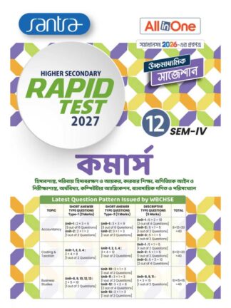 Higher Secondary Rapid Test Commerce Class 12 Sem 4 Suggestion Book | Group of Teachers | Santra Publication